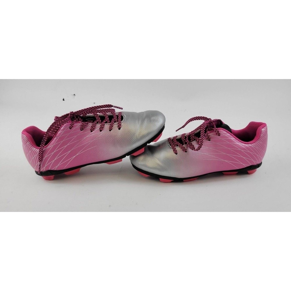 DSG Soccer Shoes Kid's Cleats Girls Ocala 1.0 Pink/Silver Youth Size 4